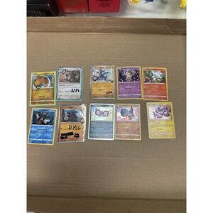 Lot of 10 pokemon cards‎ WITH SWIRLS 🌀 mimikyu dragonite scorbunny promos holos